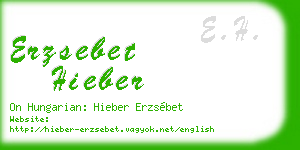 erzsebet hieber business card